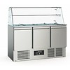 Ecofrost Saladette met Glazen Vitrine | RVS | 3 deurs