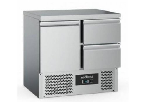  Ecofrost Établi de refroidissement | acier inoxydable | 230L | 1 porte + 2 tiroirs 