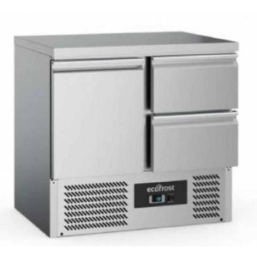 Établi de refroidissement | acier inoxydable | 230L | 1 porte + 2 tiroirs