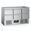 Ecofrost Établi de refroidissement | acier inoxydable | 368L | 6 portes