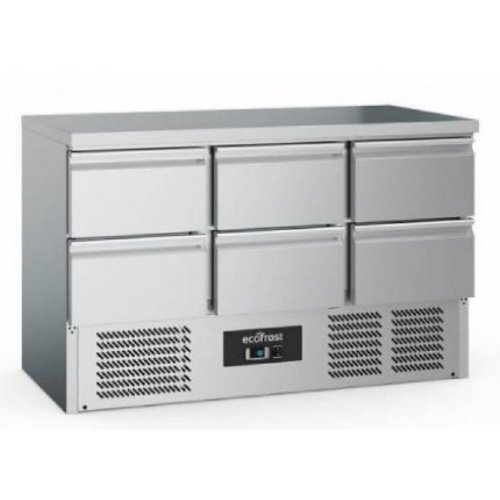  Ecofrost Kühlwerkbank | Edelstahl | 368L | 6 Türen 