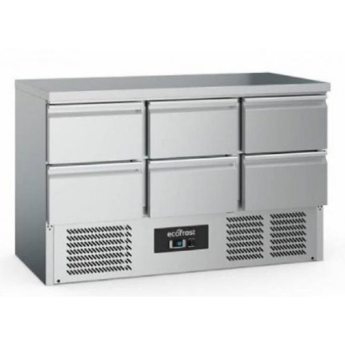  Ecofrost Refrigerated workbench | stainless steel | 368L| 6 doors 