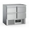 Ecofrost Établi de refroidissement | acier inoxydable | 220L | 4 tiroirs