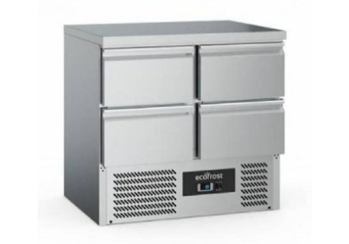  Ecofrost Établi de refroidissement | acier inoxydable | 220L | 4 tiroirs 