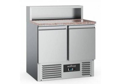  Ecofrost Établi à pizza | acier inoxydable | 240L | 2 portes 