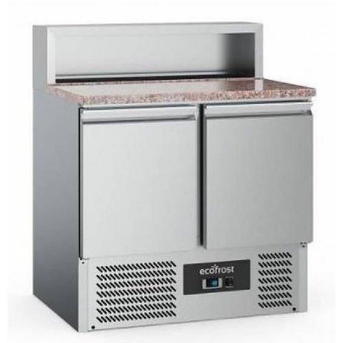 Ecofrost Établi à pizza | acier inoxydable | 240L | 2 portes 