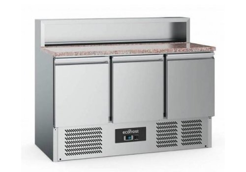  Ecofrost Établi à pizza | acier inoxydable | 402L | 3 portes 
