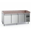 Ecofrost Établi à pizza | acier inoxydable | 402L | 3 portes