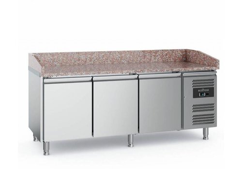  Ecofrost Établi à pizza | acier inoxydable | 402L | 3 portes 