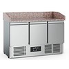 Ecofrost Établi à pizza | acier inoxydable | 368L | 3 portes