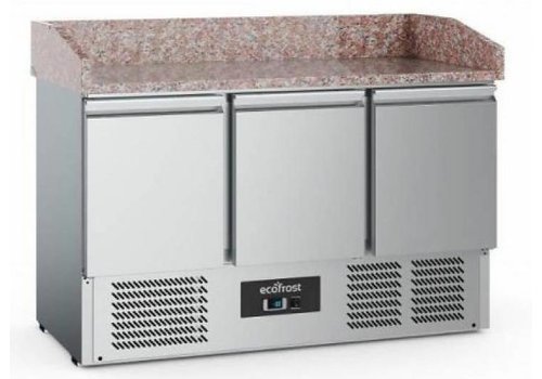  Ecofrost Pizzawerkbank | RVS | 368L | 3 deurs 