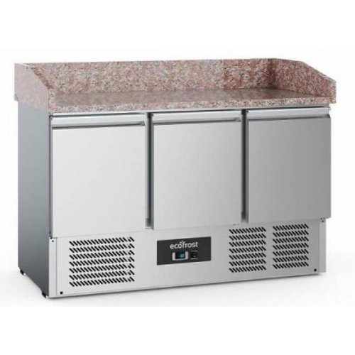  Ecofrost Établi à pizza | acier inoxydable | 368L | 3 portes 