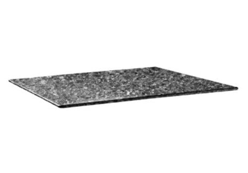  HorecaTraders Plateau de table | 120 x 80 cm | Granit Noir 