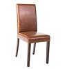 Faux Leather Chair Brown Antique Style | 2 Pieces