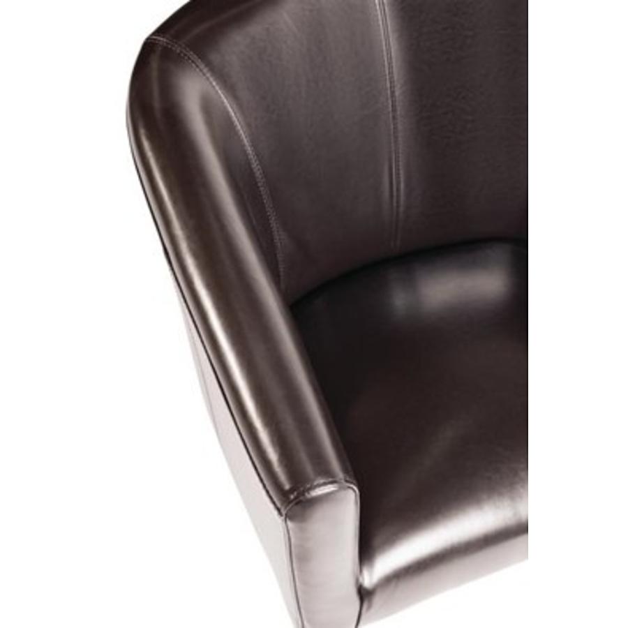 Bucket chair Leather | Brown