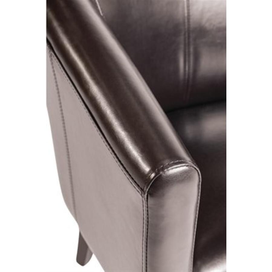 Bucket chair Leather | Brown