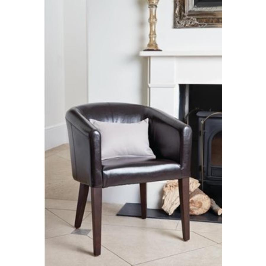 Bucket chair Leather | Brown