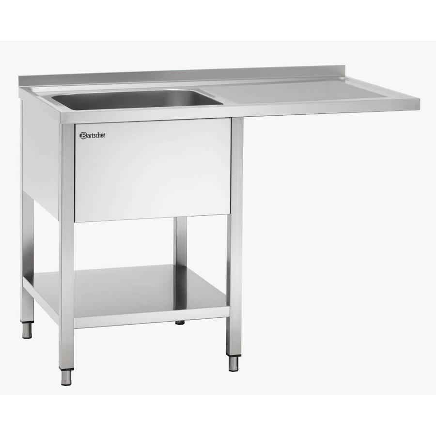 Sink table | stainless steel | 1 sink | 120x70x85 cm