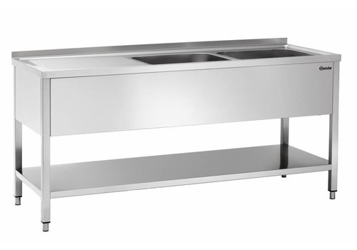  Bartscher Sink table | stainless steel | 2 sinks | 180x70x85 cm 