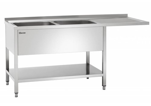  Bartscher Spoeltafel | RVS | 2 spoelbakken | 180x70x85 cm 