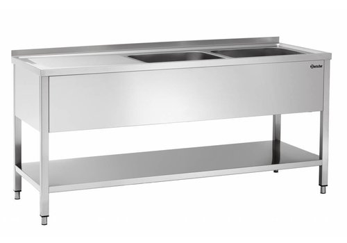  Bartscher Évier | acier inoxydable | 2 lavabos | 180x70x85 cm 