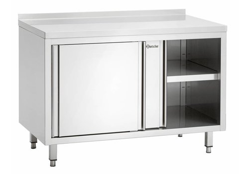  Bartscher Edelstahl-Arbeitstisch mit Spritzschutz | 120x70x(H)85cm 