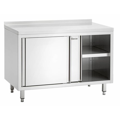  Bartscher Stainless Steel Work Table with Splashback | 120x70x(H)85cm 