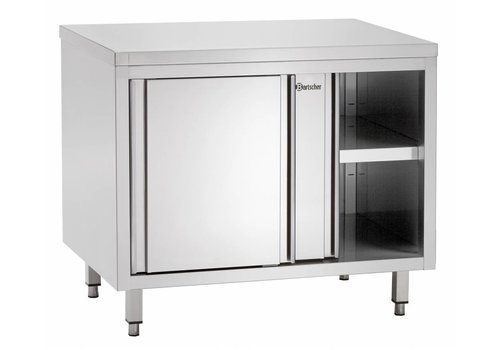  Bartscher Tool cabinet stainless steel with Intermediate shelf | 100x70x(H)85cm 