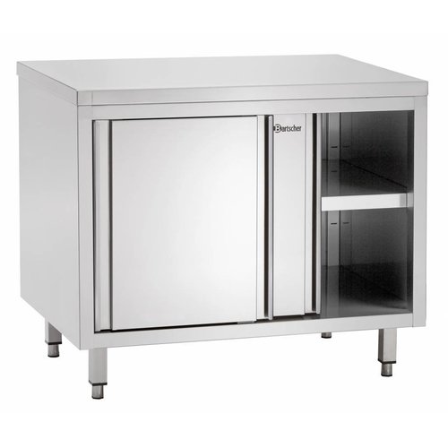  Bartscher Tool cabinet stainless steel with Intermediate shelf | 100x70x(H)85cm 