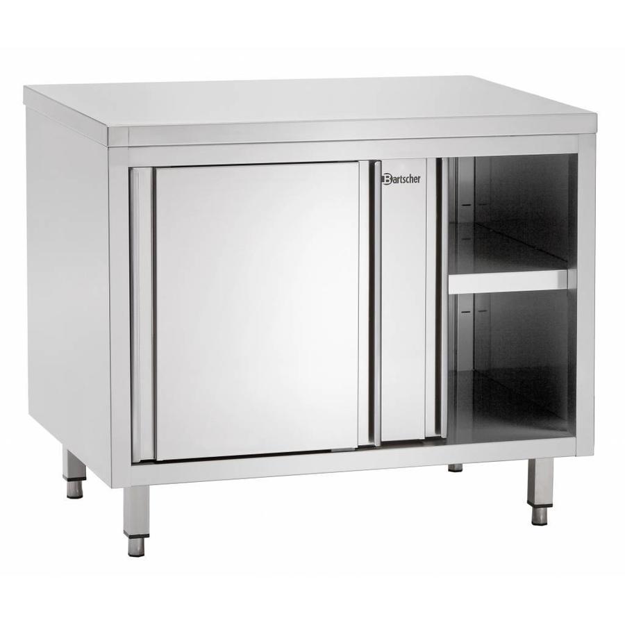 Tool cabinet stainless steel with Intermediate shelf | 100x70x(H)85cm