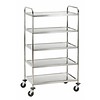 Bartscher Serving trolley | 5 Blades | stainless steel | 154x92x60cm