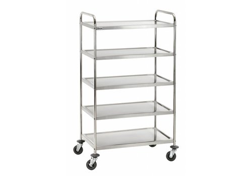  Bartscher Serving trolley | 5 Blades | stainless steel | 154x92x60cm 