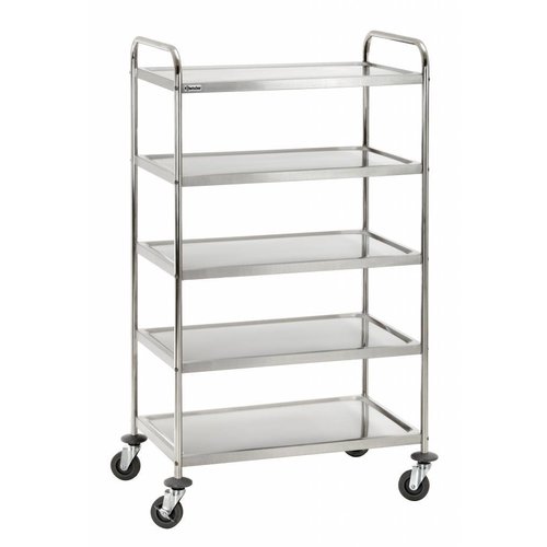  Bartscher Serving trolley | 5 Blades | stainless steel | 154x92x60cm 