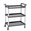 Bartscher Serving trolley / Transport trolley | 3 shelves | stainless steel | 94 x 83 x 41 cm
