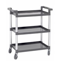 Serving trolley / Transport trolley | 3 shelves | stainless steel | 94 x 83 x 41 cm