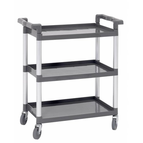  Bartscher Chariot de service / Chariot de transport | 3 feuilles | Acier inoxydable | 94 x 83 x 41 cm 