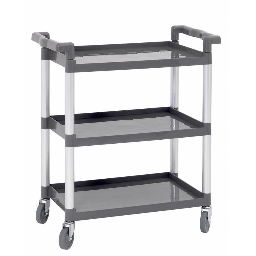 Serving trolley / Transport trolley | 3 shelves | stainless steel | 94 x 83 x 41 cm
