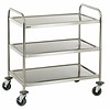 Bartscher Serving trolley stainless steel / Transport trolley with 3 trays