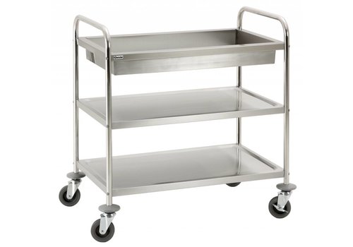  Bartscher Servierwagen | 1 Abräumtablett und 2 Tabletts 99(h)x93x60cm | 