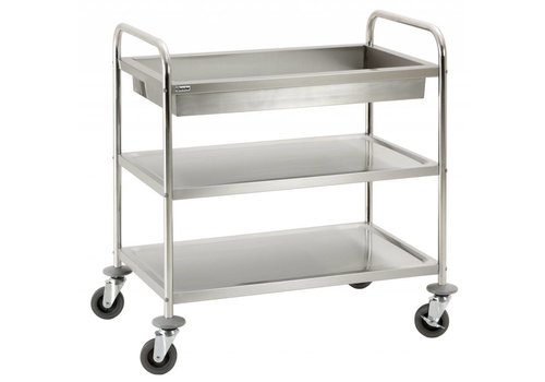  Bartscher Serving trolley | 1 clearing bin and 2 sheets 99 (h) x93x60cm | 