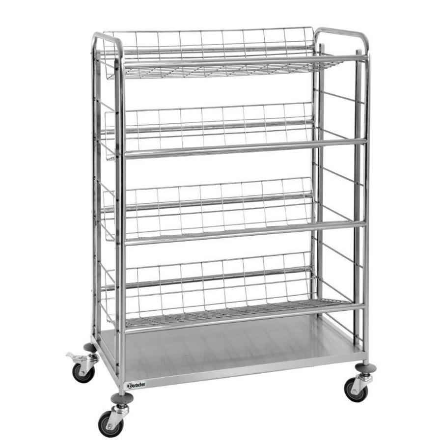 Crate Transport Trolley | 4 Grid Shelves | 161(h)x108x57cm |