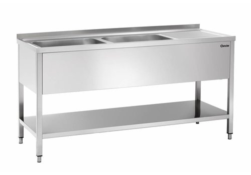  Bartscher Sink table | stainless steel | 2 sinks | 160x70x85 cm 