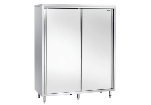  Bartscher Geschirrschrank | 3 Auflageböden | Edelstahl |120 x 60 x 200 cm 