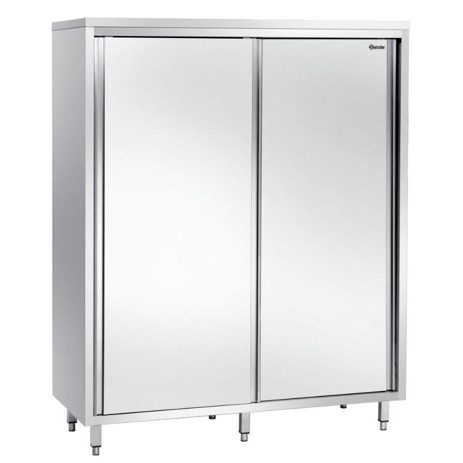 Crockery cabinet | 3 shelves | 120 x 60 x 200cm | stainless steel