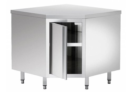  Bartscher Corner cabinet without backsplash, with intermediate shelf 