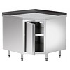 Bartscher Corner cabinet with backsplash, with intermediate shelf