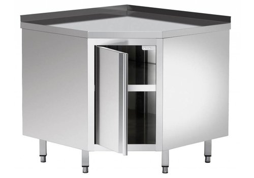  Bartscher Corner cabinet with backsplash, with intermediate shelf 