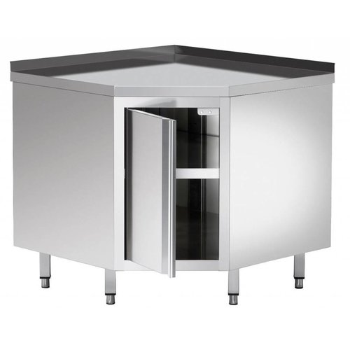 Bartscher Corner cabinet with backsplash, with intermediate shelf 