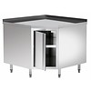 Bartscher Corner cabinet with backsplash, with intermediate shelf
