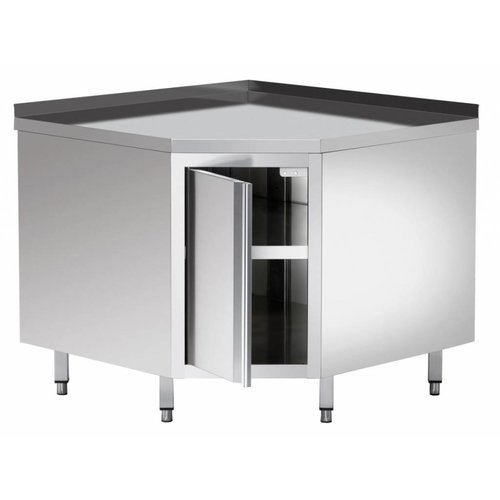  Bartscher Corner cabinet with backsplash, with intermediate shelf 